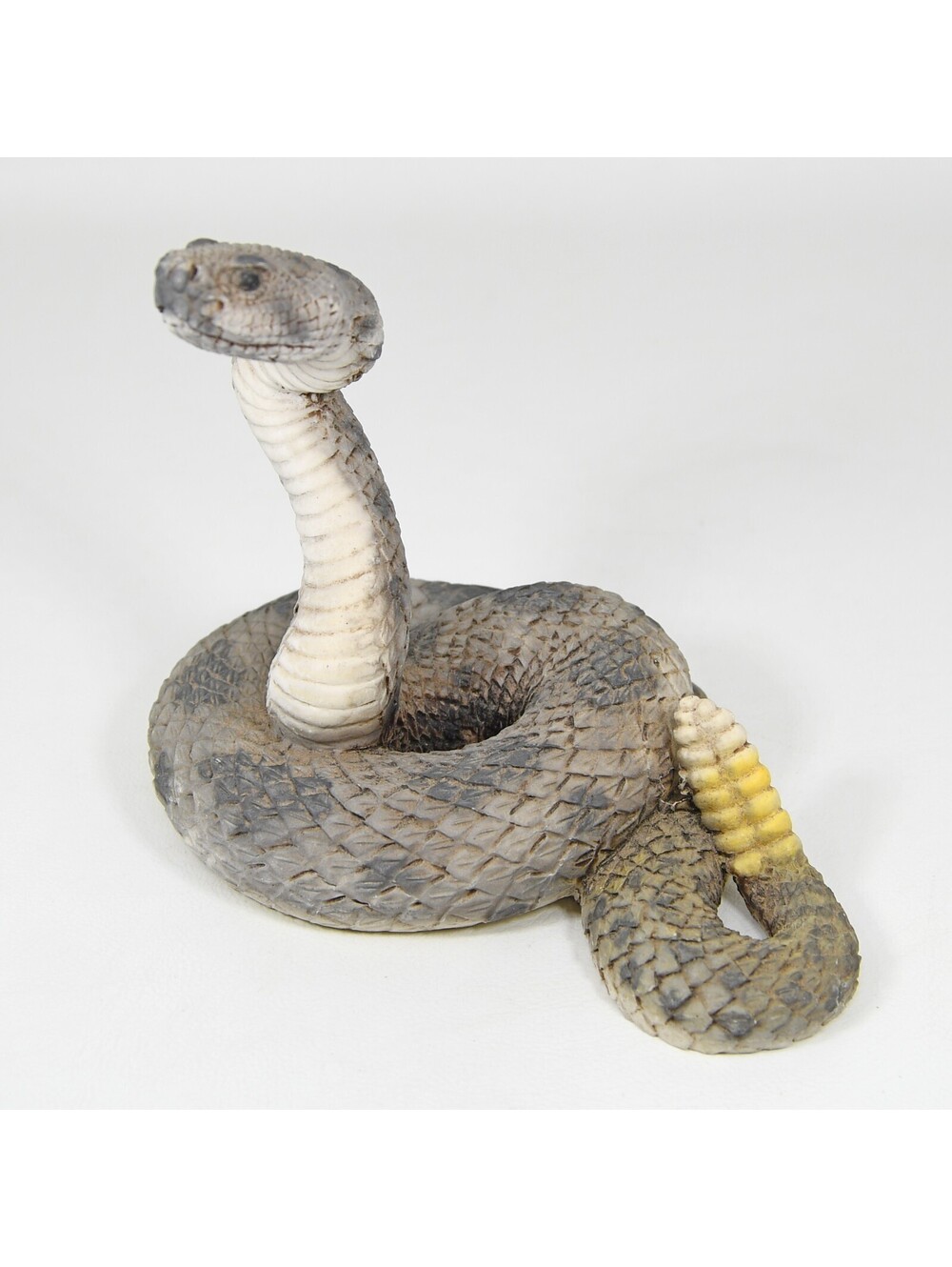 Diamond Back Rattlesnake Stone Resin Figure 4" Castagna Italy Rare Snake VTG